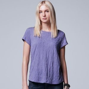 Simply Vera Vera Wang Floral Jacquard Tee
